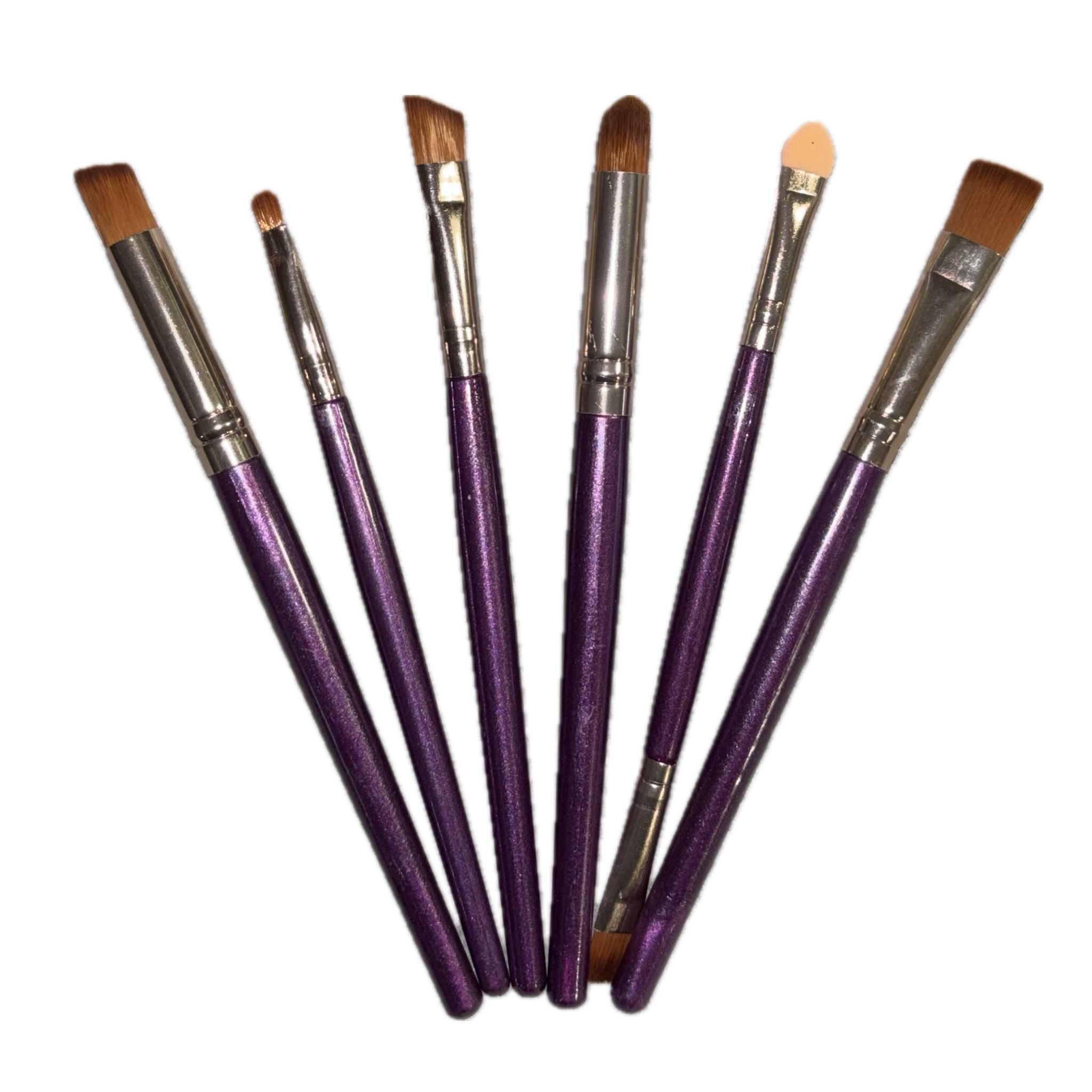 Sada štětců na oční stíny 6ks Varianta: Fialová
