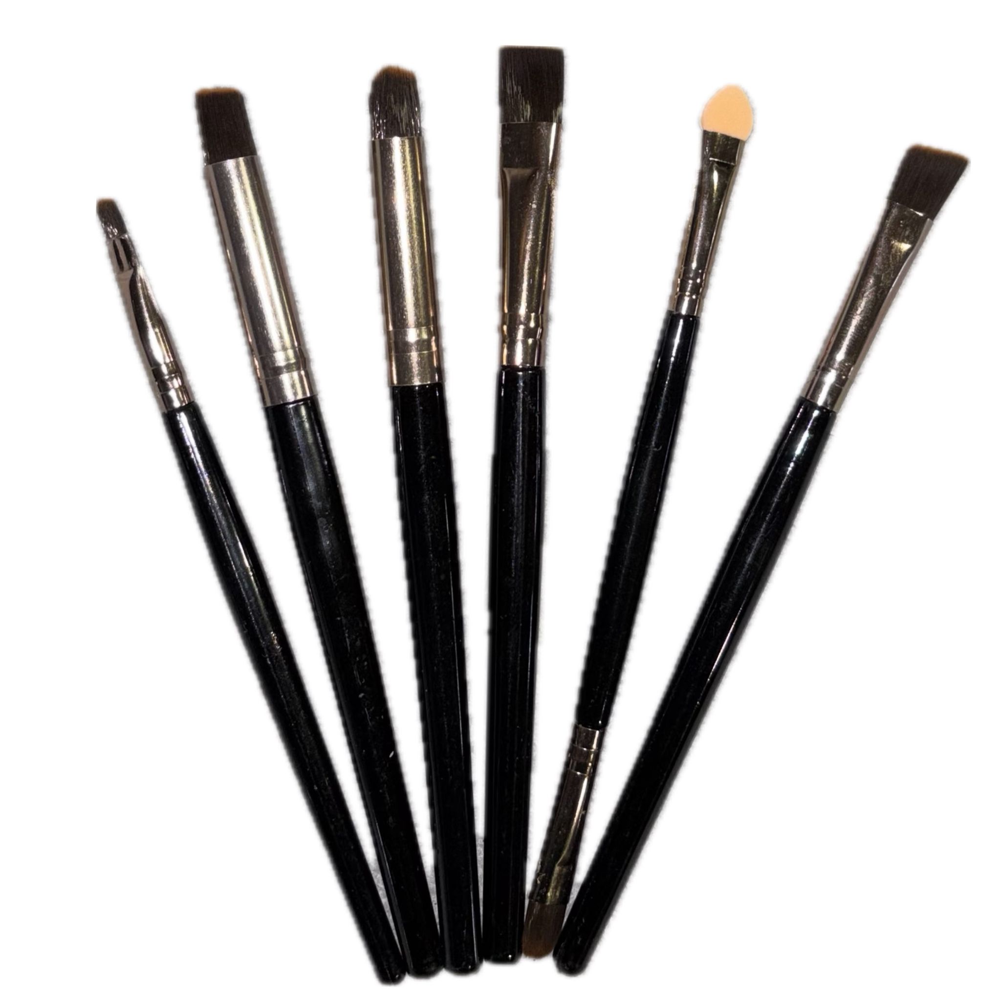 Sada štětců na oční stíny 6ks Varianta: Černá