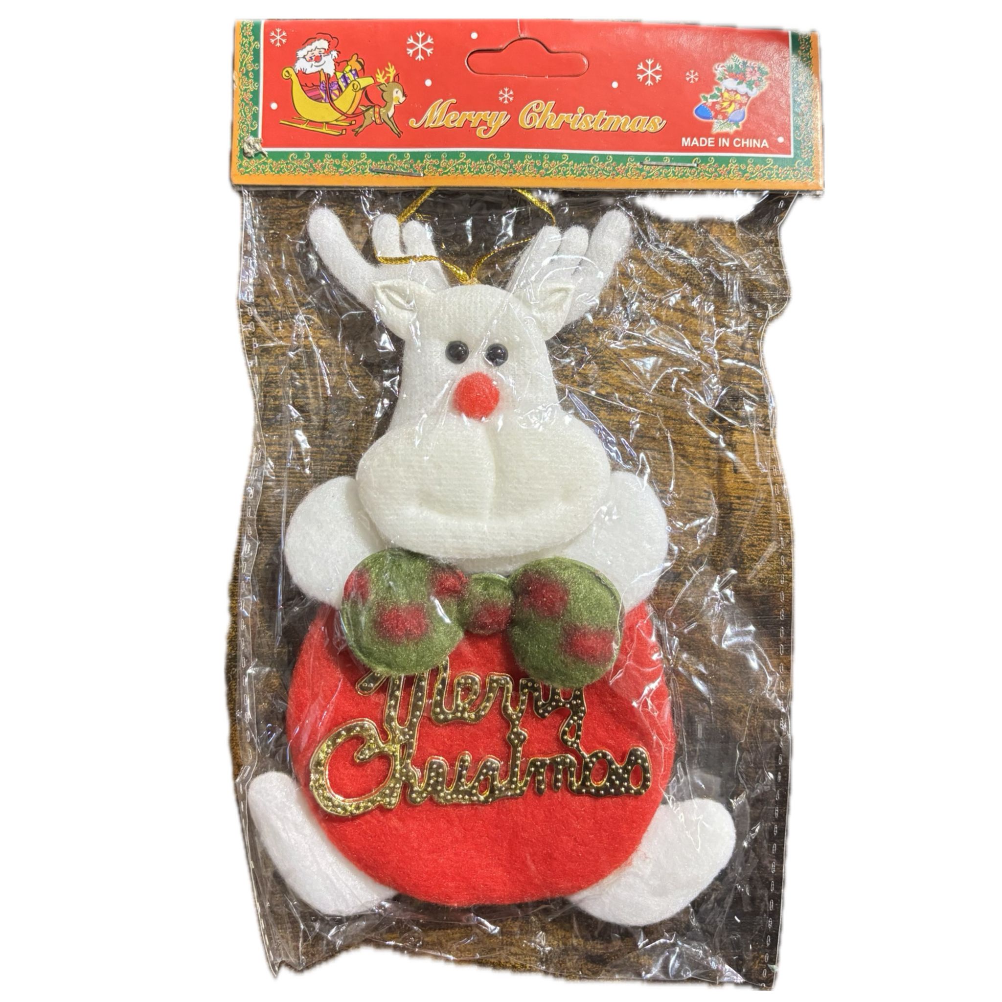 Vánoční plyšové ozdoby Varianta: Bílý sob