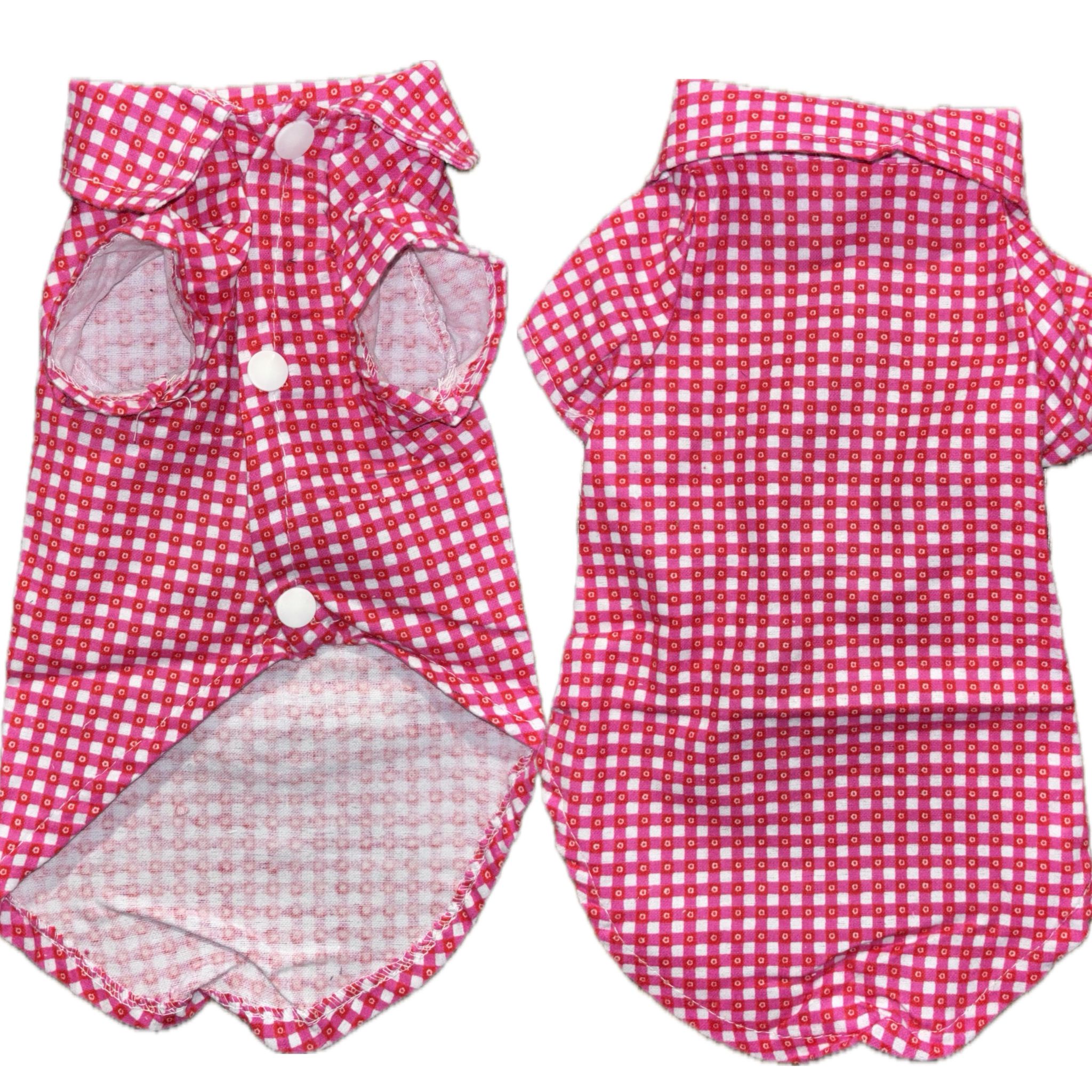 Obleček pro malá psí plemena - Růžová košile Varianta: L