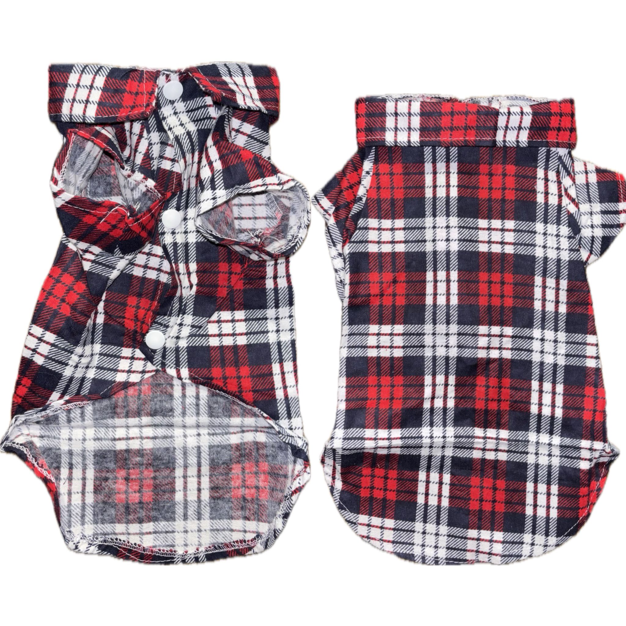 Obleček pro malá psí plemena - Červená košile Varianta: L