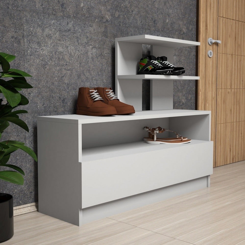 Puqa Design Bílý botník Muzzo Airy