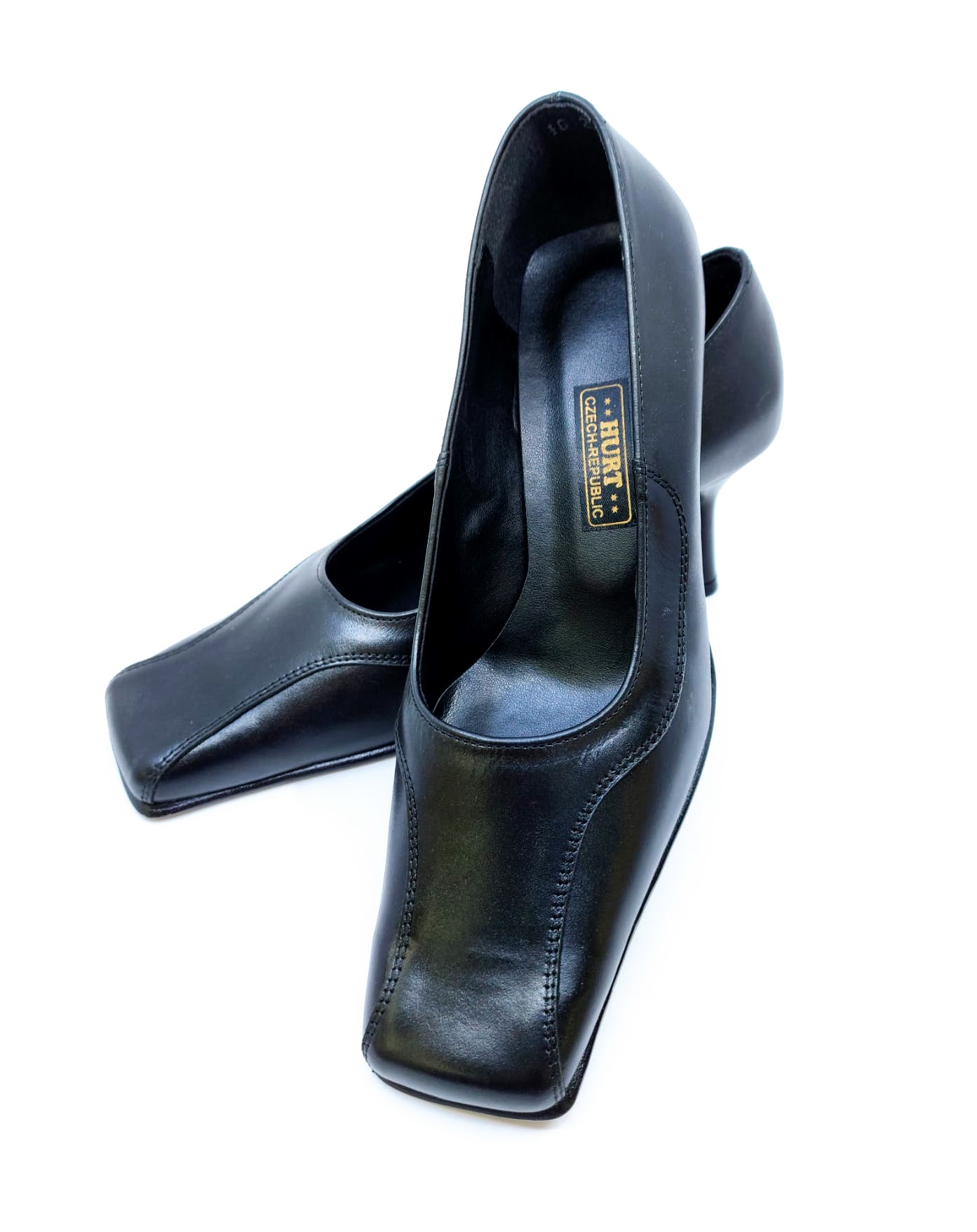 Dámské elegantní kožené boty Hurt, černé *Velikosti textil: 37