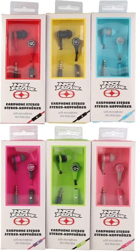 No Fear Stereo sluchátka s mikrofonem, barevné varianty BARVA: Modrá