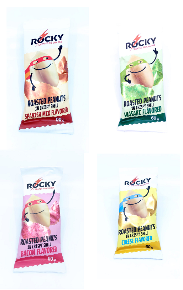 Rocky Pražené arašídy v křupavém těstíčku, 60 g Varianta: Sýrové