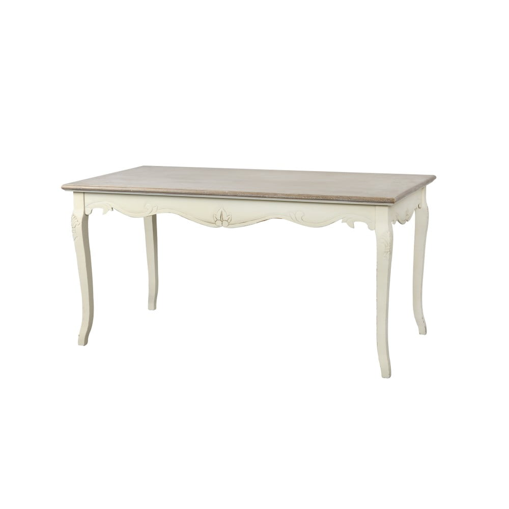 Krémový jídelní stůl z topolového dřeva Livin Hill Rimini