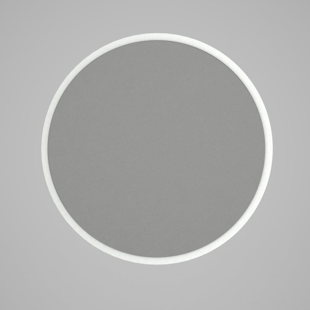 Wallity Kulaté nástěnné zrcadlo v bílémém rámu Glob, ⌀ 59 cm