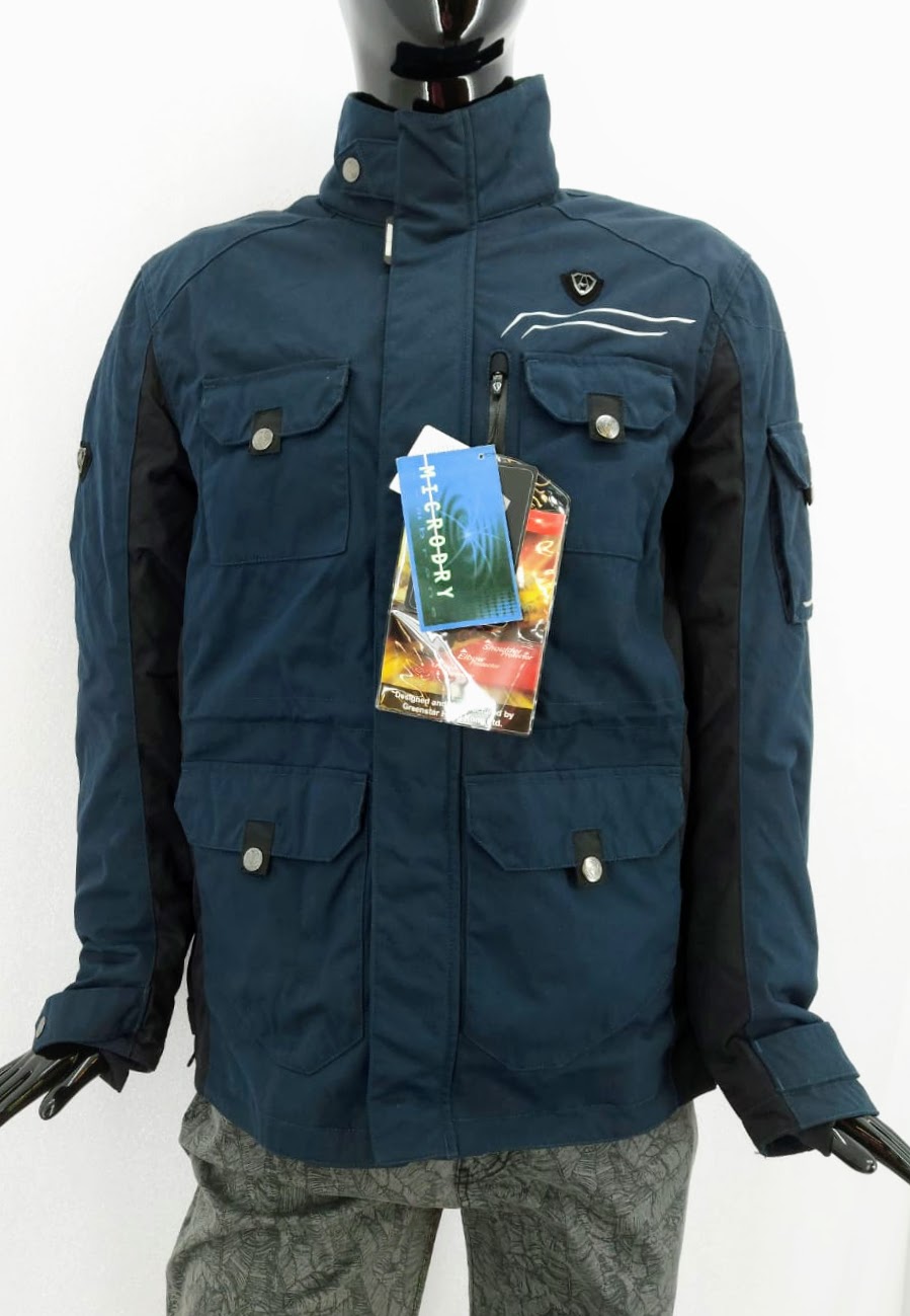 Pánská motorkářská bunda Arlen Ness NJ-9858-An, modrá *Velikosti textil: 52