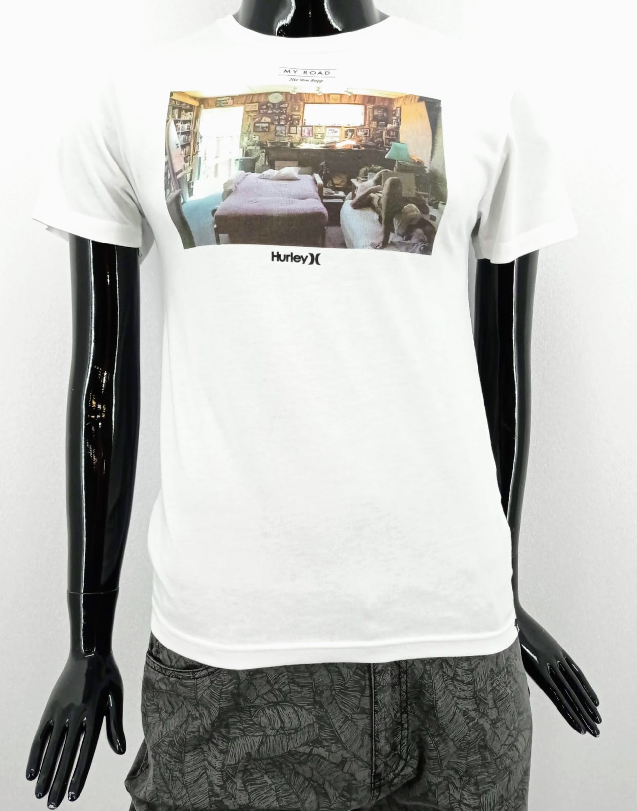 Pánské/chlapecké módní tričko Hurley, bílé *Velikosti textil: S