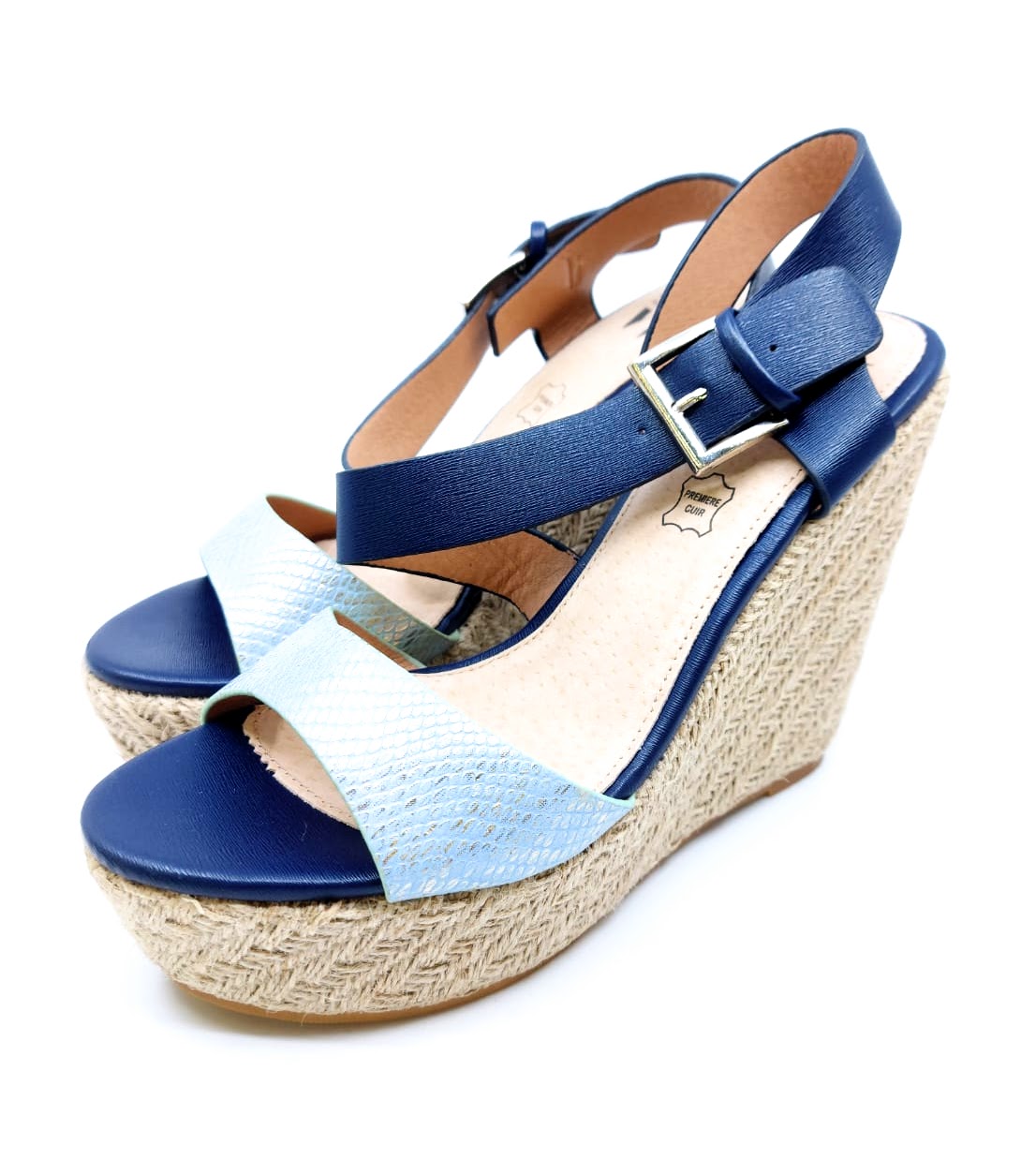 Dámské Espadrilky na klínku Vanessa Wu, modré *Velikosti textil: 40
