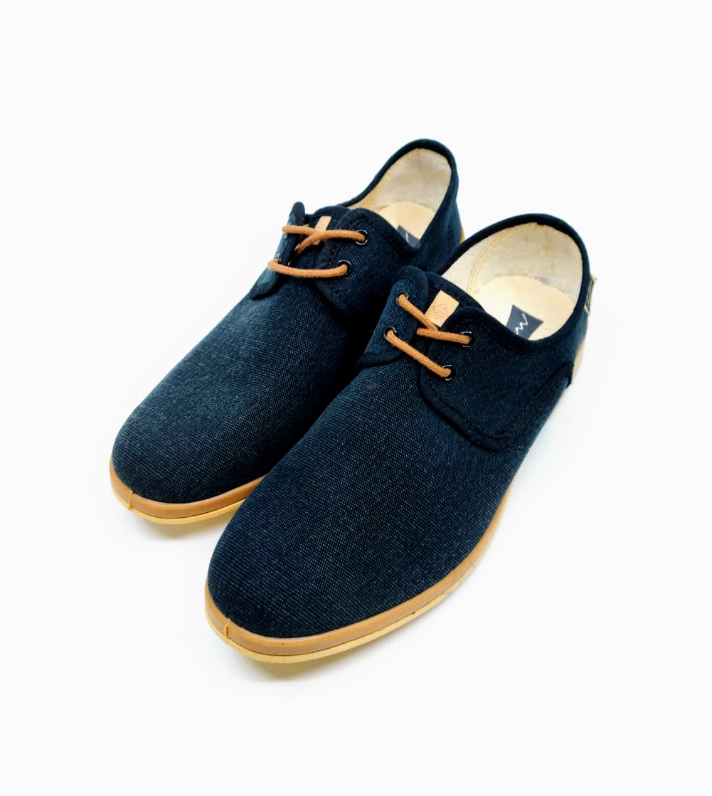 Pánská/chlapecká plátěná obuv Maians, černá jeans *Velikosti textil: 39