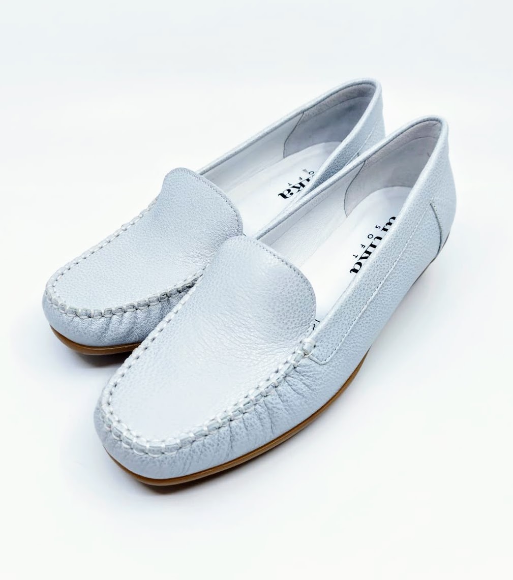 Dámské kožené mokasíny Artika Soft, šedé *Velikosti textil: 37