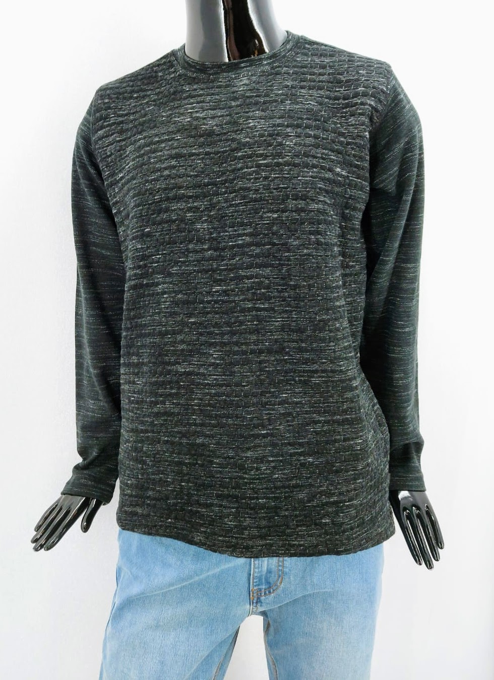 Pánská módní mikina DNM Dissident, melír černá *Velikosti textil: S