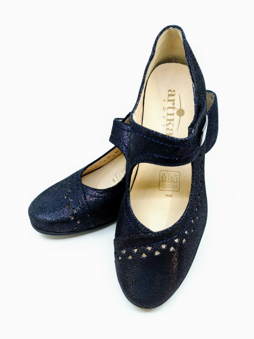 Dámské kožené lodičky Artika Soft, černé *Velikosti textil: 36