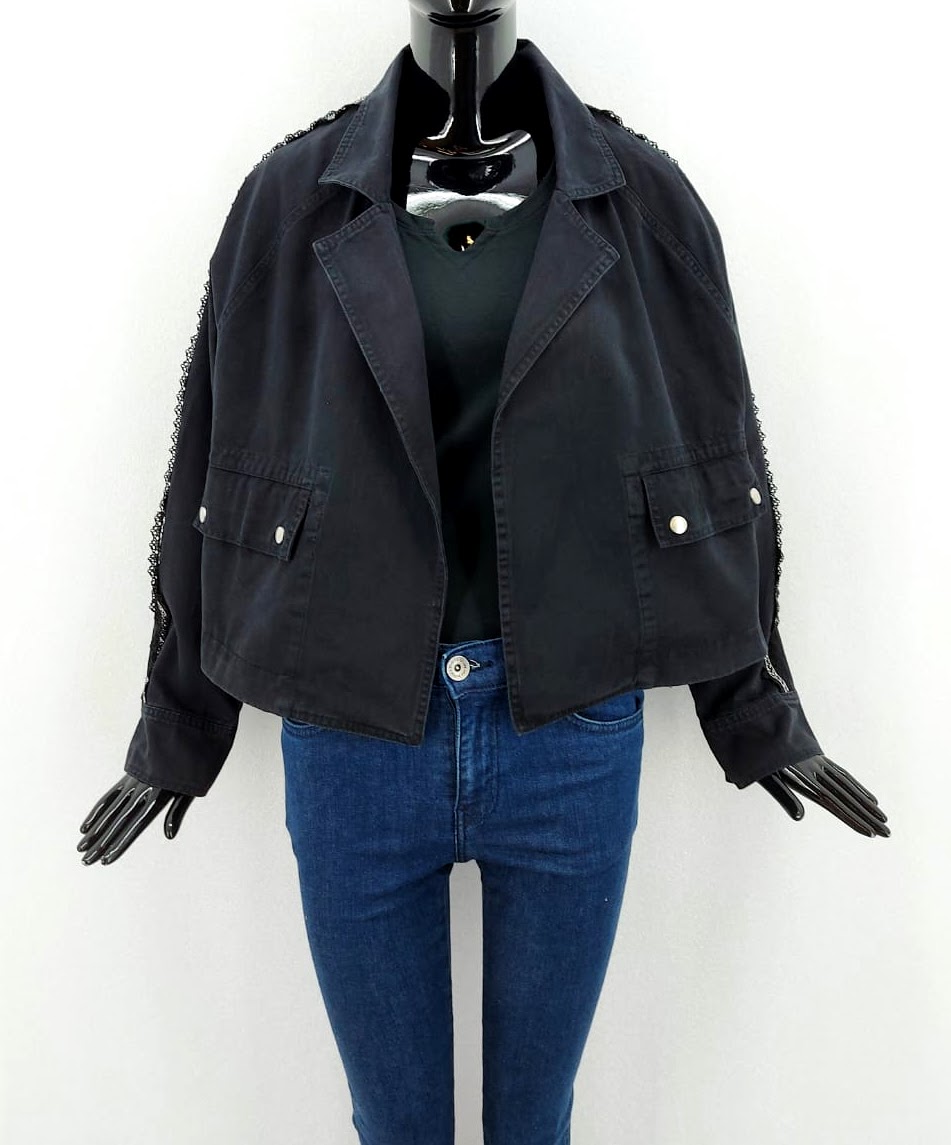 Dámské džínové sako/bunda Ciminy Paris, černé *Velikosti textil: S