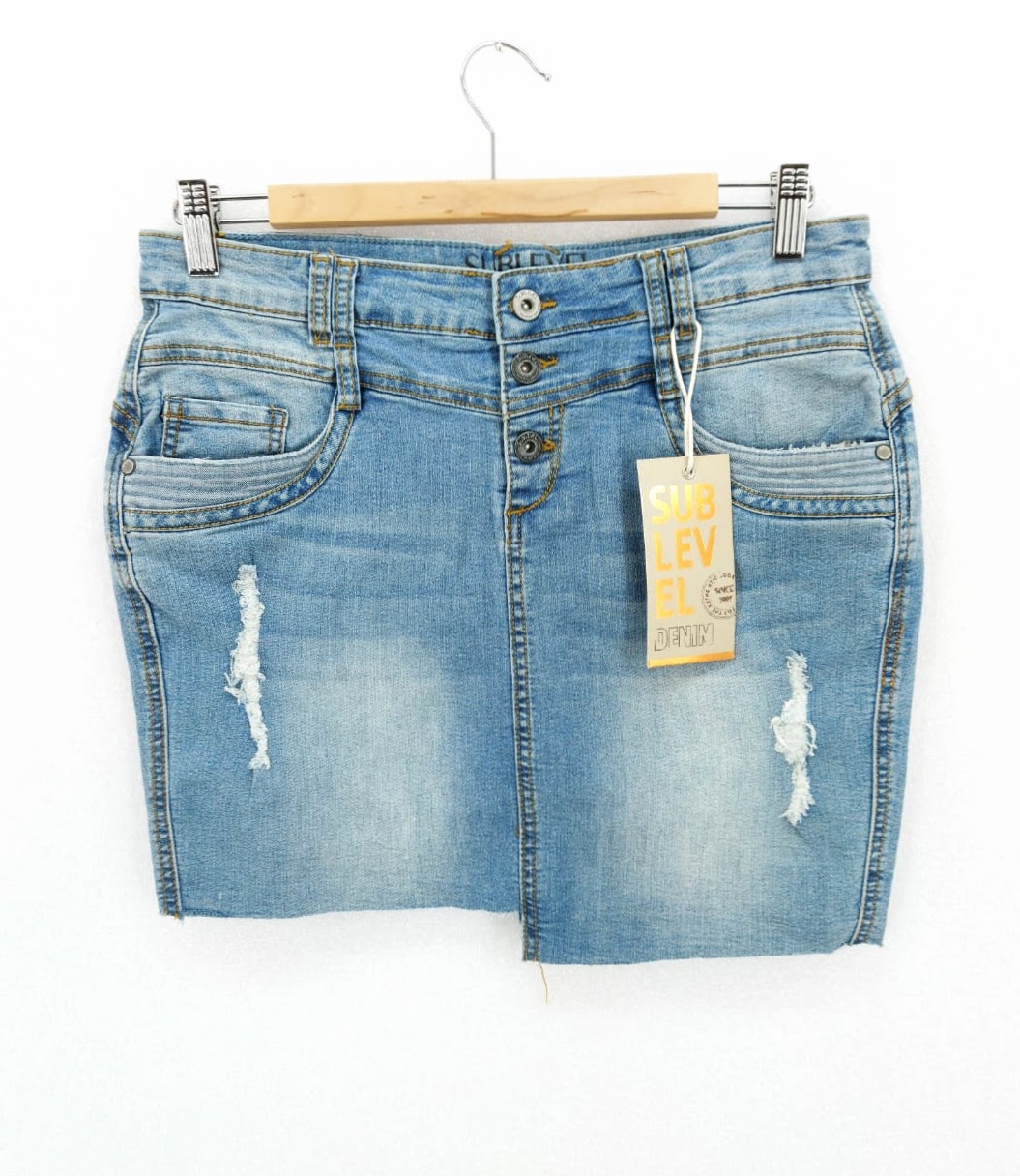 Dámská džínová sukně Sublevel, modrá *Velikosti textil: L