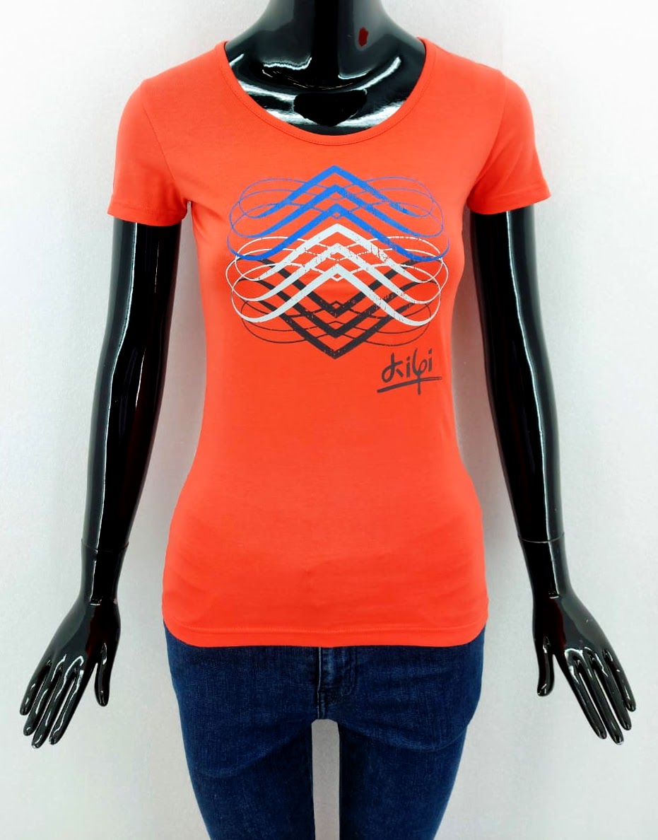 Dámské/dívčí sportovní tričko Gena - Kilpi, oranžové *Velikosti textil: 34