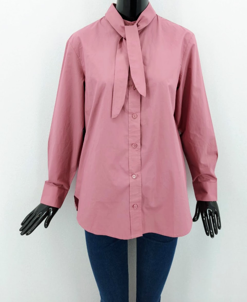 Dámská fashion košile s vázáním u krku Vero Moda, růžová *Velikosti textil: M