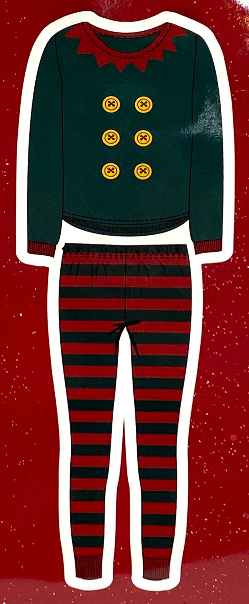 Dámské pyžamo s vánočním motivem, červená/zelená *Velikosti textil: S