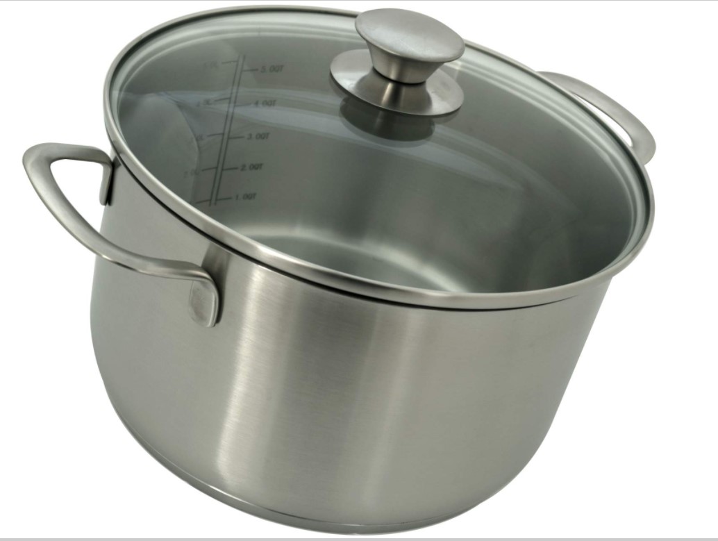 Fontignac nerezový hrnec 24cm se skleněným víkem P2