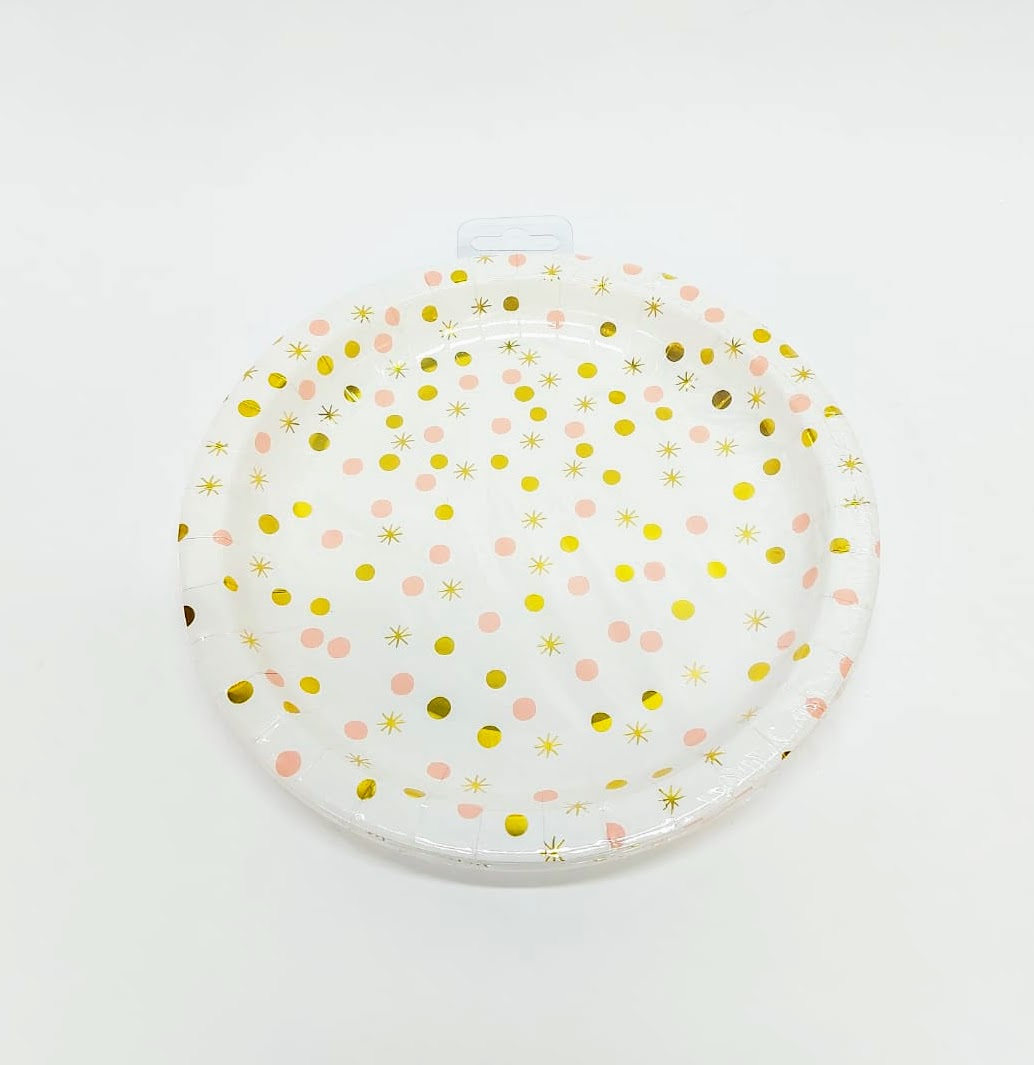 Vánoční set papírových párty talířů Ø22 cm - 8ks, náhodný výběr motivu