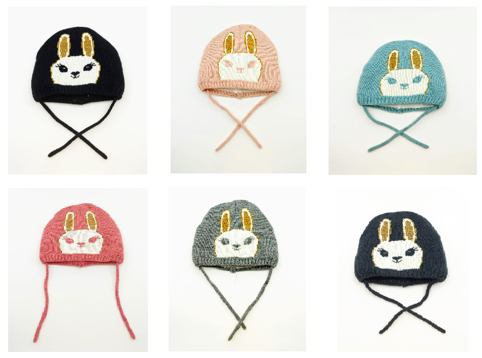 Dívčí zateplená čepice s králíčkem Antonio, různé barevné varianty BARVA: Světle modrá