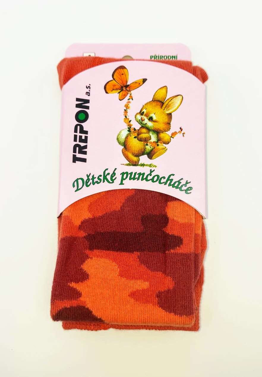 Trepon Dětské punčocháče Skini-T, červené maskáčové *Velikosti textil: 74