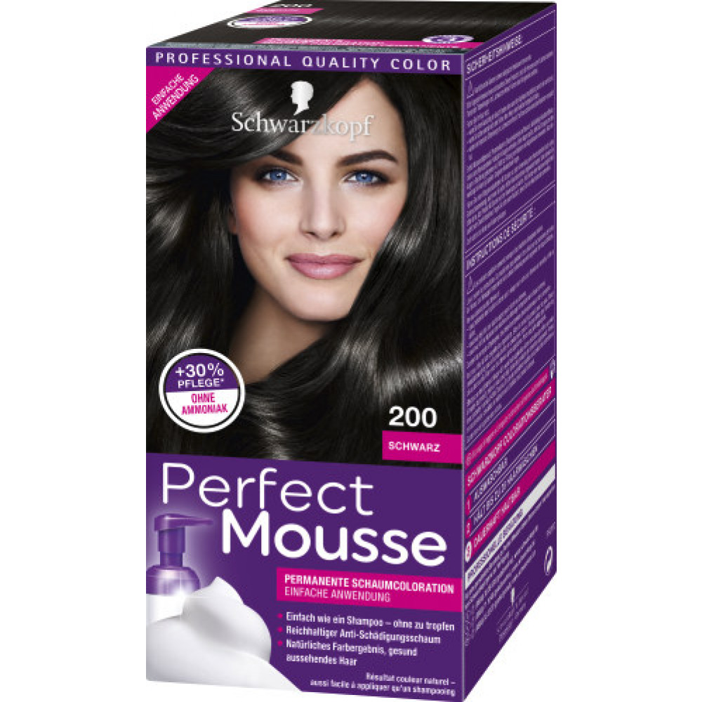 Schwarzkopf Perfect Mousse, černá 200
