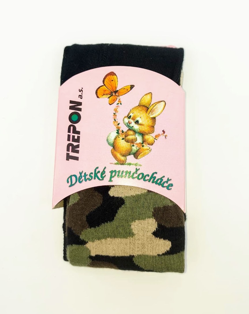 Trepon Dětské punčocháče Skini-T, černé maskáčové *Velikosti textil: 74