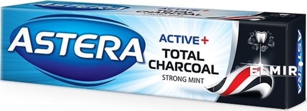 Zubní pasta Astera Active + Total Charcoal 100 ml