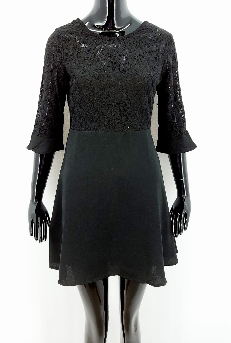 Dámské elegantní šaty s krajkou Cherry Paris, černá *Velikosti textil: T1/S