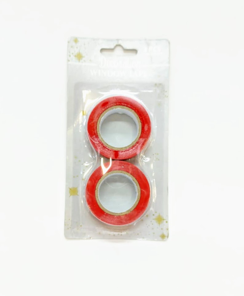 Dekorativní páska na okna 2 x 10 m, červená