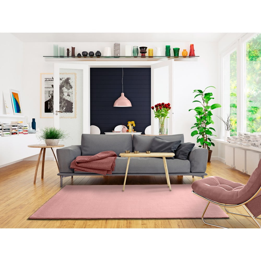 Růžový koberec Universal Berna Liso, 120 x 180 cm