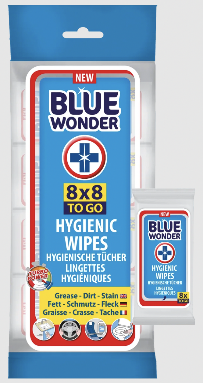 Hygienické ubrousky Blue Wonder 8×8ks
