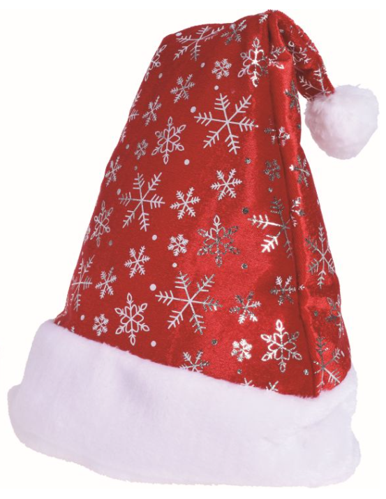 Vánoční čepice Santa - vločky