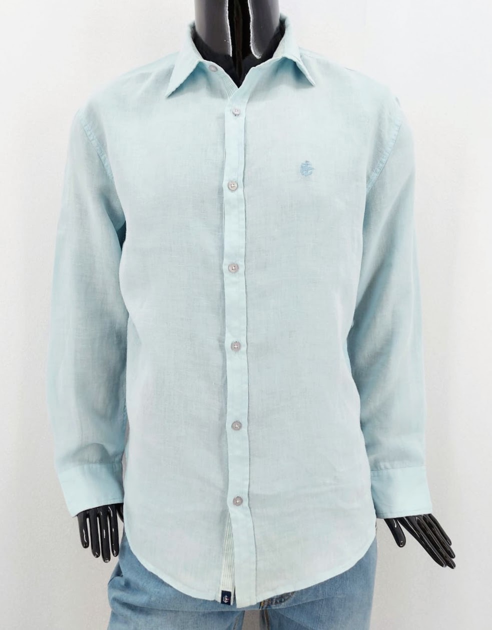 Pánská lněná košile La Compagnie Du Lin, světle modrá *Velikosti textil: M