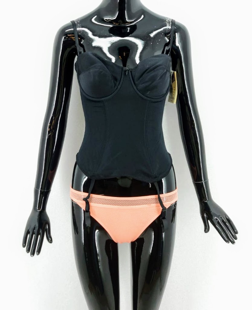 Dámský korzet s podvazkovými pásky Berlei, černý - velikost 70 D