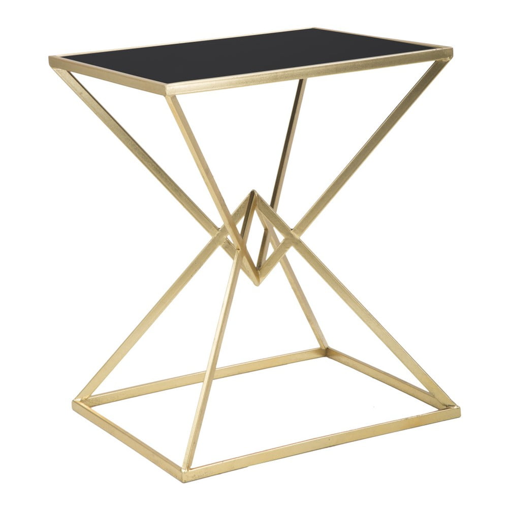 Odkládací stolek s železnou konstrukcí ve zlaté barvě Mauro Ferretti Cleopatra, 46 x 57 cm - vada