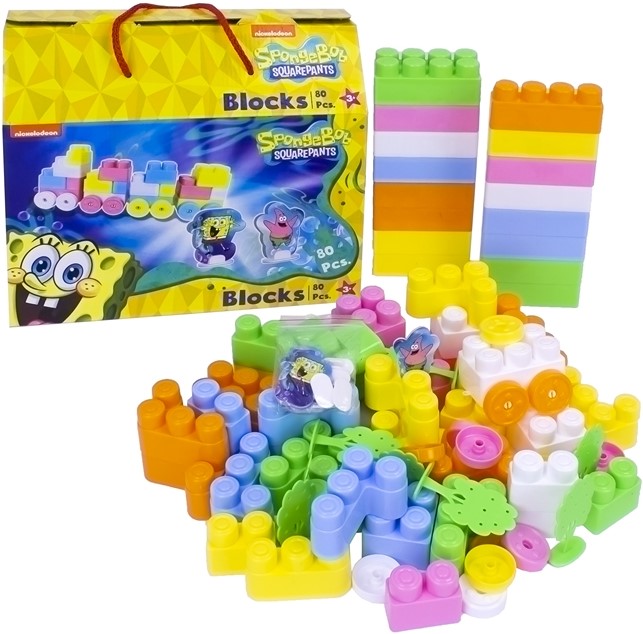 Nickelodeon stavebnice Sponge Bob, 80 dílků