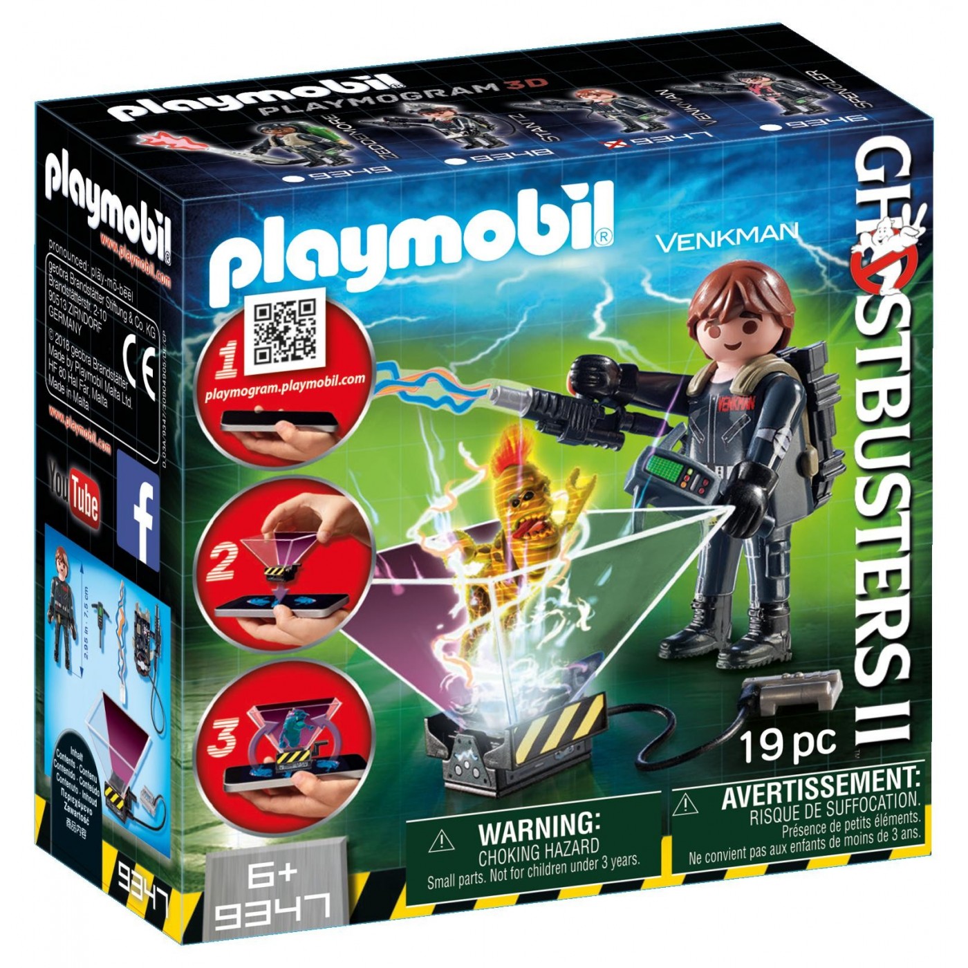 Playmobil 9347 Krotitelé duchů II. - Lovec duchů Venkman, 19 dílků