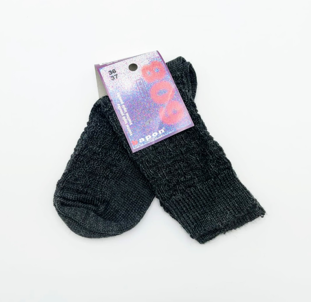 Bapon teplé pletené ponožky velikost 36-37, tmavě šedé