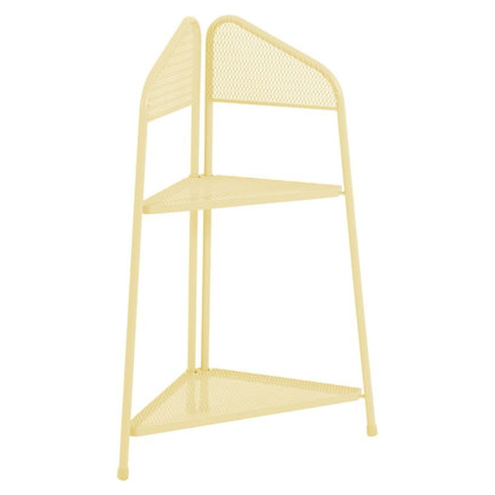 Žlutá kovová rohová police na balkon ADDU MWH, výška 100 cm - rozbaleno