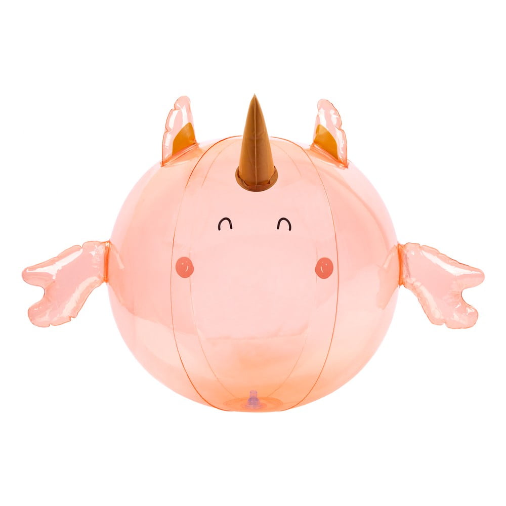 Růžový nafukovací míč Sunnylife Seahorse Unicorn - rozbaleno