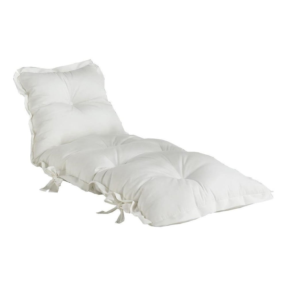 Bílý variabilní futon vhodný do exteriéru Karup Design OUT™ Sit&Sleep White