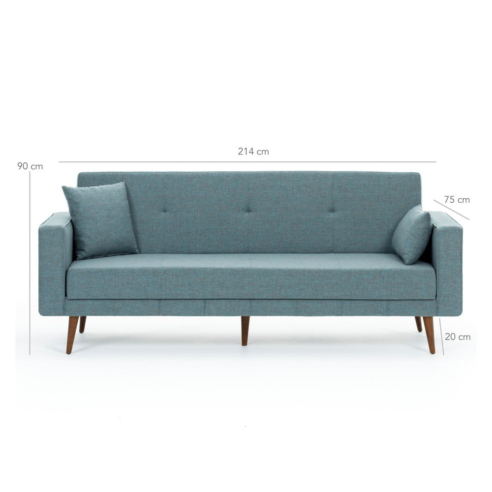 Modrá rozkládací pohovka Balcab Home Ivonne - rozbaleno