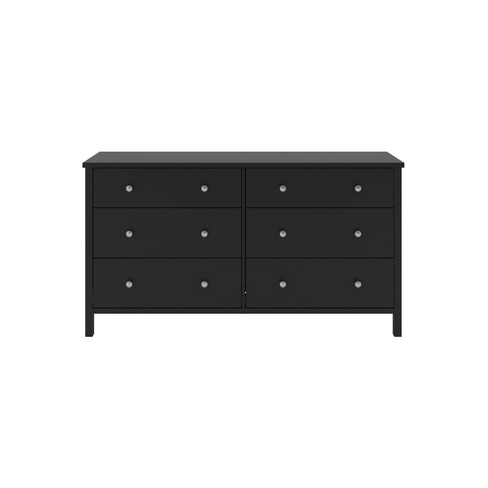 Černošedá komoda se 6 zásuvkami Steens Tromsö - smontováno, kosmetická vada