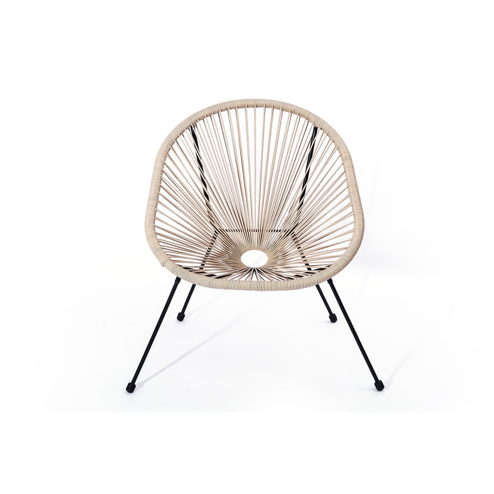 Béžové zahradní křeslo z umělého ratanu Le Bonom Avocado - kosmetická vada