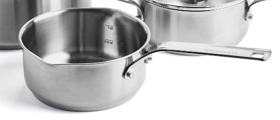 Kitchenaid Nerezový rendlík se 2 výlevkami – 16 cm ,1,5L, stříbrný  - rozbaleno, kosmetická vada