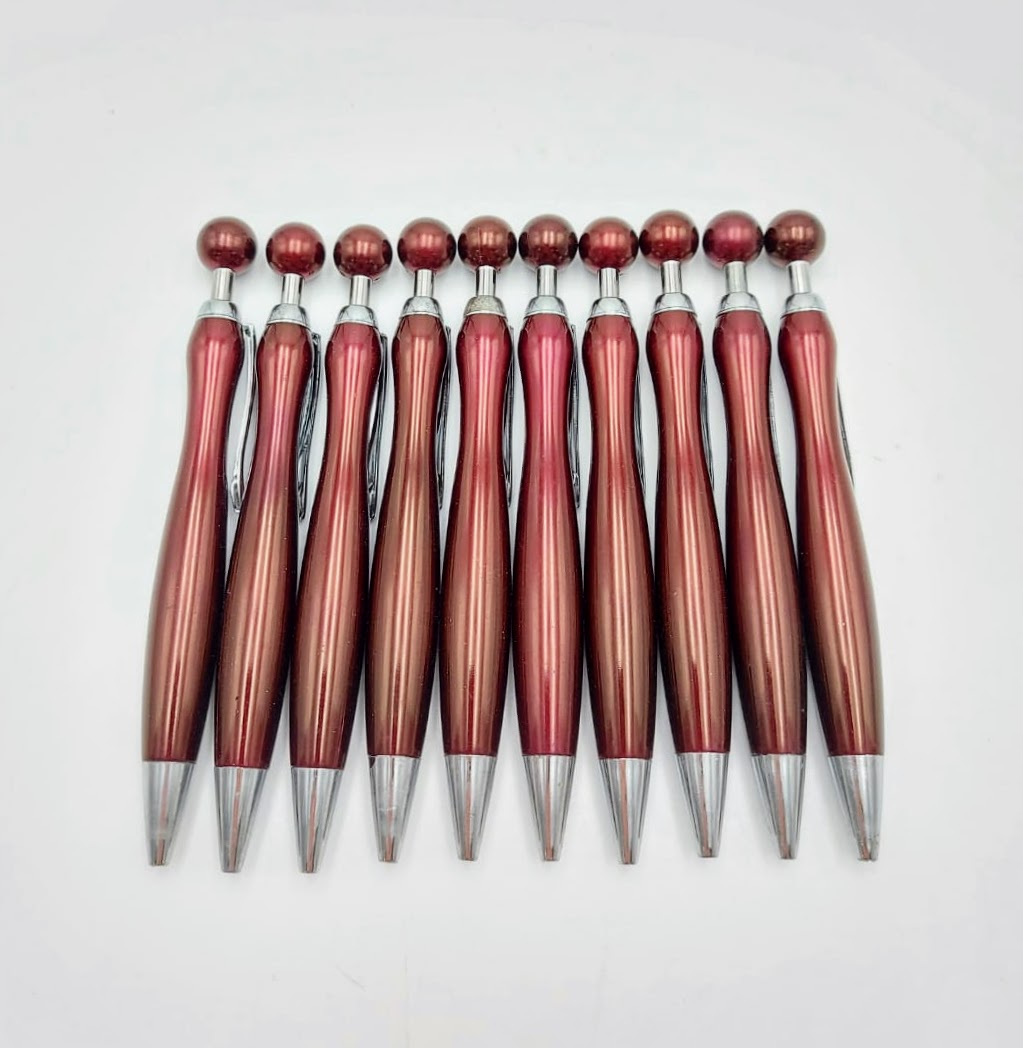 Sada kuličkových per 10 ks, vínová