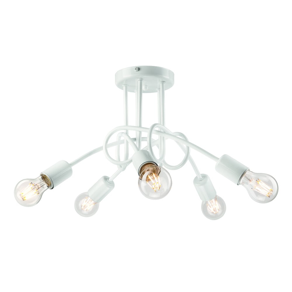 Bílé závěsné svítidlo pro 5 žárovek Lamkur Camilla - rozbaleno